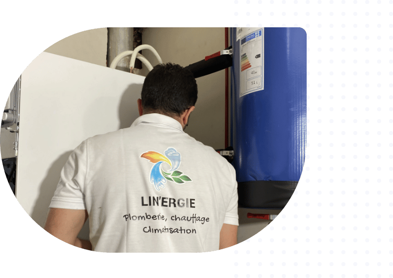 Installation de pompe a chaleur LinErgie Angers 1